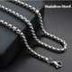 thumbnail image 1 of 1pc Elegant Stainless Steel Square Pearl Necklace - Fashionable Jewelry Accessory for Women - 20-31 Inches, 1 of 5