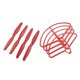 thumbnail image 4 of UAV Propeller Prop & Protective Cover Para MJX B5W F20 Bugs 5W RC Drone Rojo, 4 of 5