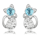 thumbnail image 3 of Aros Gatito Aquamarina Cristales Austriacos Aqua marina, 3 of 3