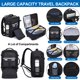 thumbnail image 3 of Mochila de Viaje EZUOLA para Hombre con Compartimento para Zapatos 24L Laptop 15.6'', 3 of 7