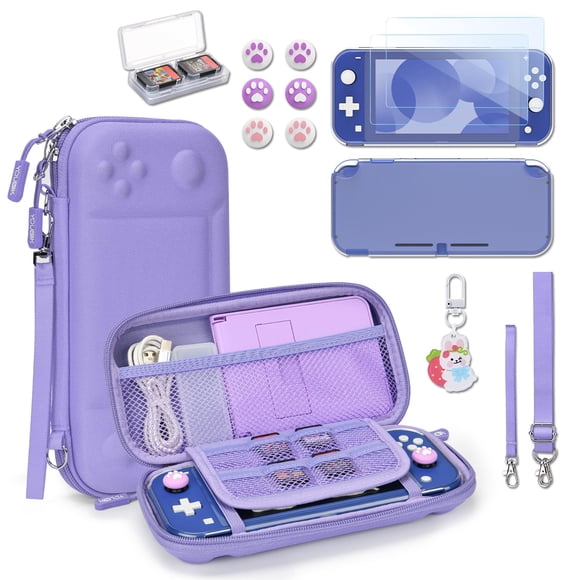 Estuche 14‑en‑1 para Switch Lite YK YOUNIK – Kit Morado