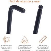 Genérico - Juego Llaves Hexagonales 30 Pzs Metrico / Pulgadas Hoteche Color Naranja Claro