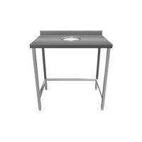 Imahe - Mesón Desconche Acero Inox Medida 90 X 60 X 85 Cms.