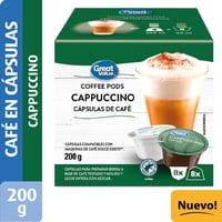 Café En Cápsulas Cappuccino 200 G Great Value