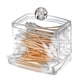 thumbnail image 1 of 1pc Clear Acrylic Q-tip Storage Jar, Swabs Storage Holder, Transparent Swabs Organizer Box, Pads Finishing Container, Bathroom Accessories, 1 of 3