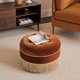 thumbnail image 4 of Puf Jennifer Taylor Home Yolanda 61 cm Redondo Naranja Quemado, 4 of 5