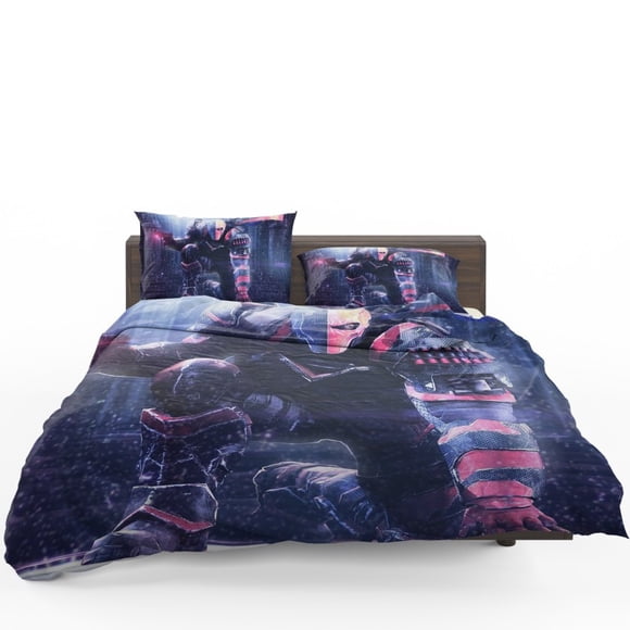 DC Comics Deathstroke Quilt Duvet Cover Set Bedclothes Soft Children 3-Piece Bedding Set