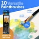 thumbnail image 2 of Pinceles de pintura Crafts 4 All – Pack de 10 con cerdas de nailon, 2 of 9