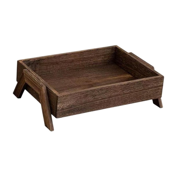 Bandeja De Madera Para Servir, Placa De Almacenamiento De Superficie Lisa Para Salón De Té, Cocina Y Oficina