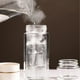 thumbnail image 4 of Botella de té de vidrio de doble pared con infusor, vaso portátil para té suelto, taza de viaje con colador, taza de té de doble uso (gris), 4 of 5