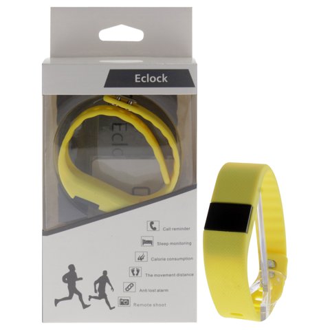 Pulsera De Silicona Deportiva Para La Salud Ek-H3 - Amarilla De Eclock Para - 1 Pulsera
