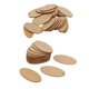 thumbnail image 4 of 50pcs tama?os mixtos piezas de madera natural sin terminar disco de recortes de madera ovalada, 4 of 5
