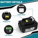 thumbnail image 3 of DC18RF Batería de 18V 6000mah + Cargador Herramientas Eléctricas Cargador Rápido de 3.5A para Makita Batería de ion de Litio de 18V BL1830B BL1850B BL1860B BL1860B-2 BL1840, 3 of 7