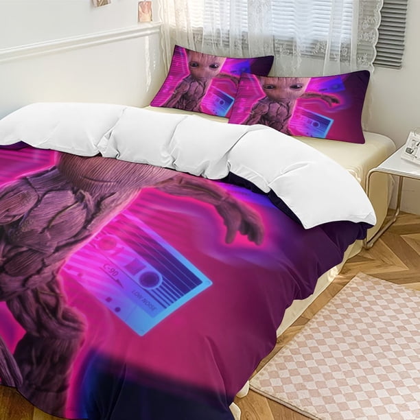 I Am Groot Bedding Comforter Sets 3-Piece Bedding Set Soft Warm Bed Set for Bedroom All Season
