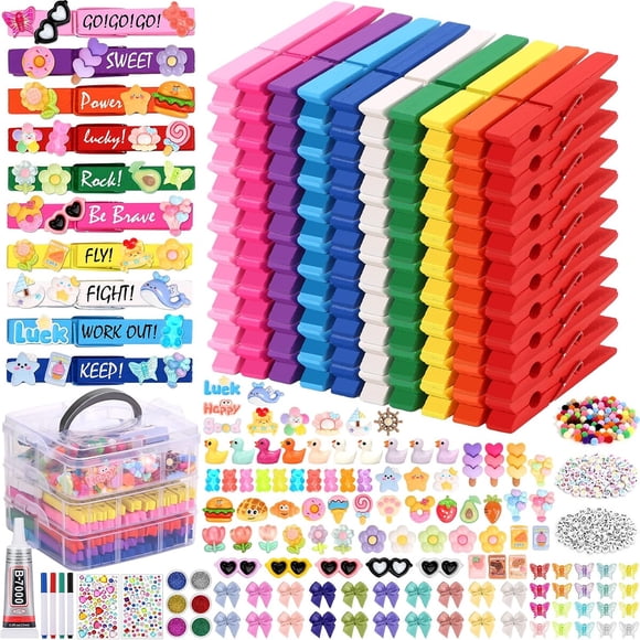 Kit Cheer Pins LifeisLuck con 100 pinzas de madera