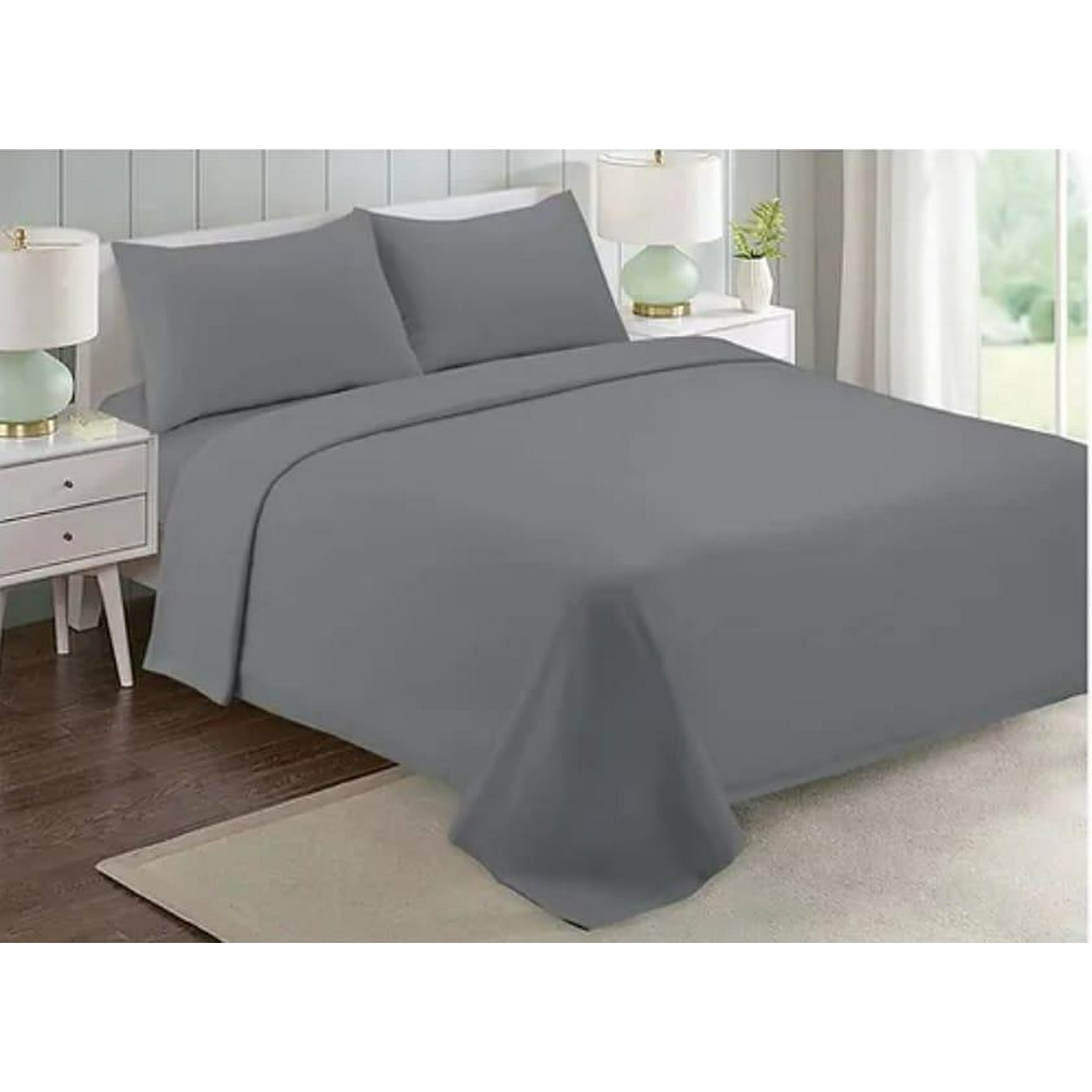 Genérico - Juego De Sábanas Polar Invierno 1.5 Plazas - Gris
