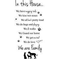Rienda Libre Graphics - Decomural In This House Dogs Family Ws-46383