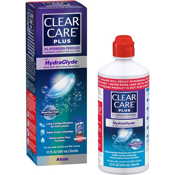 Solución para Lentes de Contacto Alcon Clear Care Plus 355 ml con 3 % de Peróxido