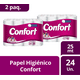 thumbnail image 1 of 2 Paquetes Papel Higiénico Confort 24un 25m, 1 of 4