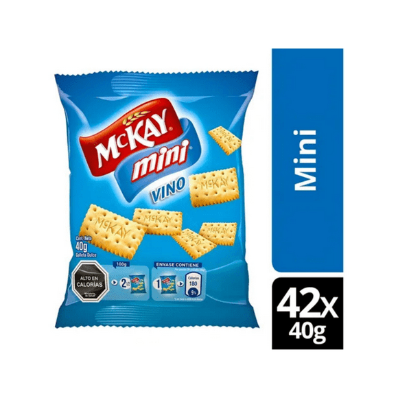 Pack x42 galleta Mckay® mini vino 40g