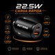 thumbnail image 5 of Cargador Auto Mini Usb-c Usb-a Quick Charge 3.0 22.5w, 5 of 6
