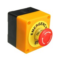 Magideal - Botón Pulsador Del Interruptor De Parada De Emergencia Con Caja, Letrero Rojo, Piezas De Repuesto De 2,8 ""X 2,5"" X 3 "", Fácil Instalación, Resistente