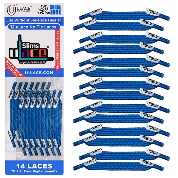 Cordón U‑Lace Slims Pack Doble Azul Real