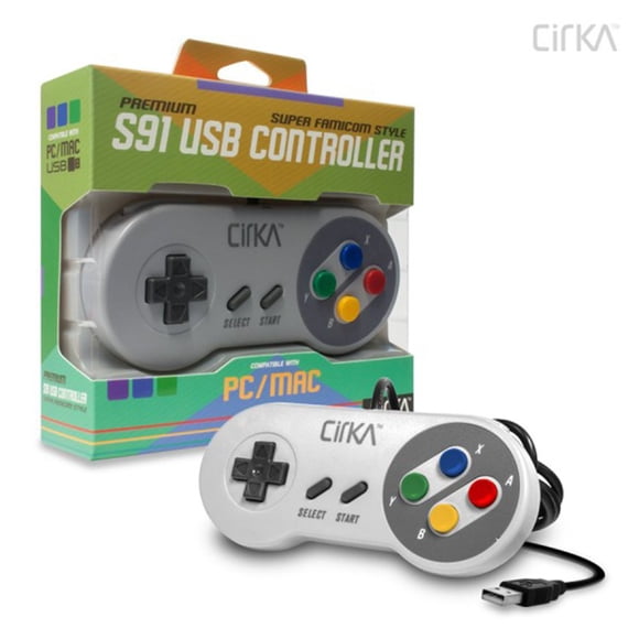 Control Usb S91 Diseño Clásico Snes Con Cable De 1 8 M