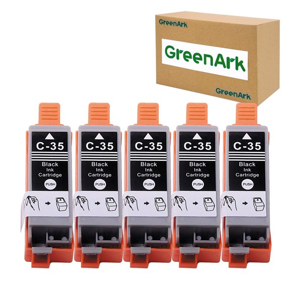 Cartucho de tinta negro GREENARK PGI-35, paquete de 5, 9,5 ml