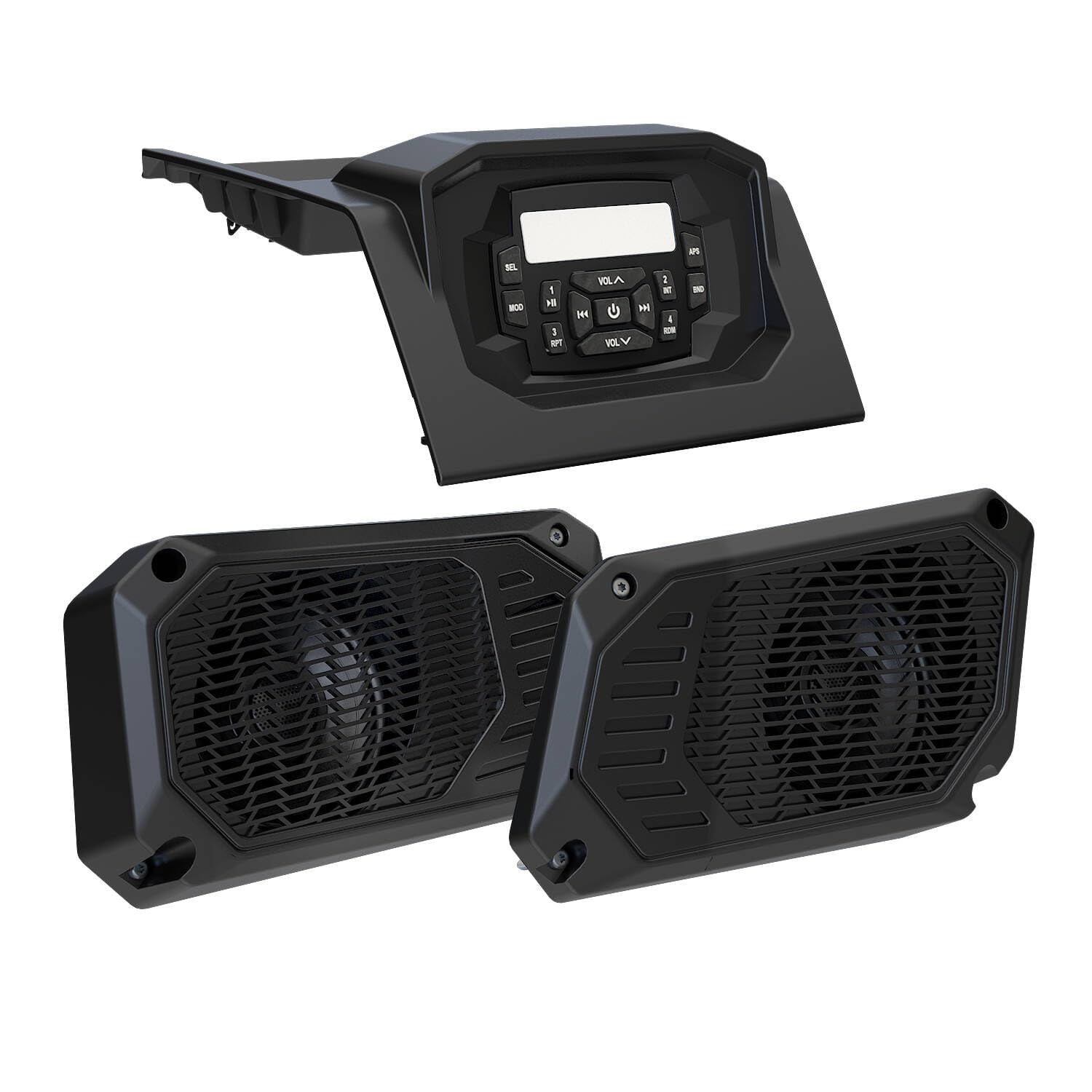 Estéreo Bluetooth Am/fm Para Tablero Polaris Con Parlantes De 13 Cm