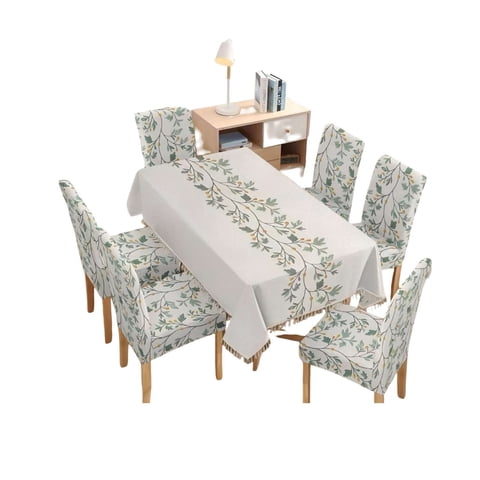 Teng Fei - Juego Mantel Más 6 Fundas De Silla Para Comedor 140X220 Cm