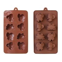 Genérico - Pack X2 Moldes De Chocolate Molde Chocolate Sapito, Abeja