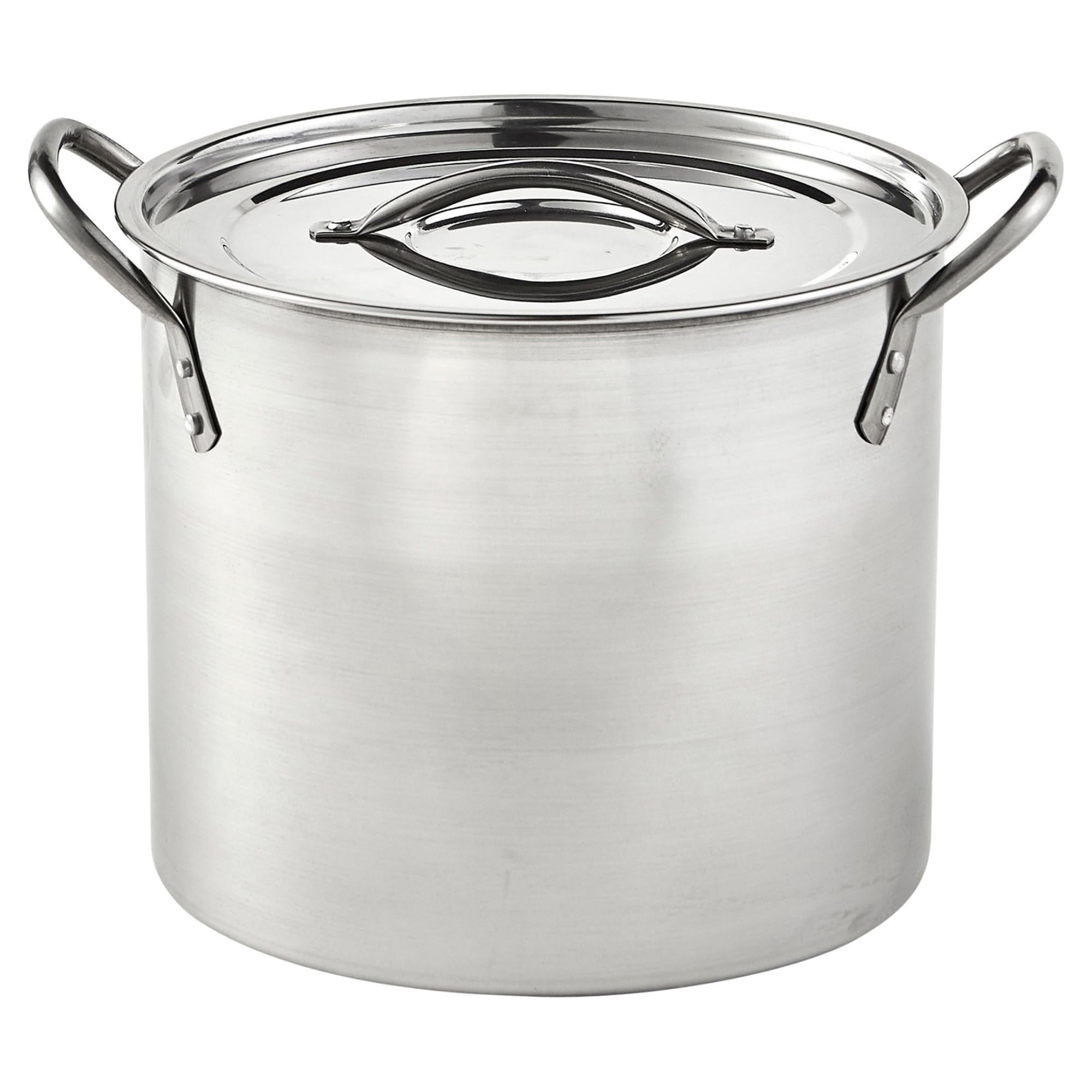 Olla Imusa De Acero Inoxidable De 20 Litros Con Tapa Plateada