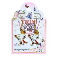 Trini Joyas Y Mas - Aros De Snoopy Rey, Ganchos De Acero