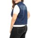 thumbnail image 5 of Agnes Orinda Chaqueta de Chaleco de Mezclilla sin Mangas con Botones Casual para Mujer de Talla Grande 2X Azul, 5 of 7