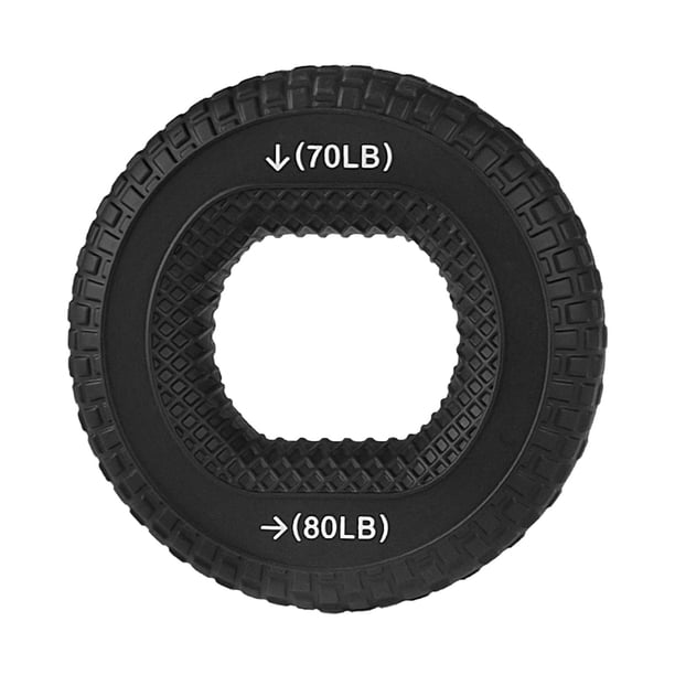 Fortalecedor de agarre de mano para construcción de músculos, entrenador de fuerza, equipo de entrenamiento, ejercicio muscular para ancianos, músico, Negro 70 a 80LB