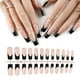 thumbnail image 1 of 24 uñas postizas estilo francés, largas, rosas y blancas, para mujeres y niñas., 1 of 6