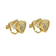 thumbnail image 2 of Aros Sin Perforacion corazon punto de luz bañado En Oro 18k, 2 of 7