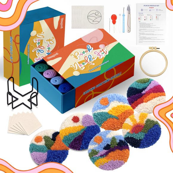 Kit de bordado con aguja de tapicería yuegool 6 piezas – Paisajes – DIY