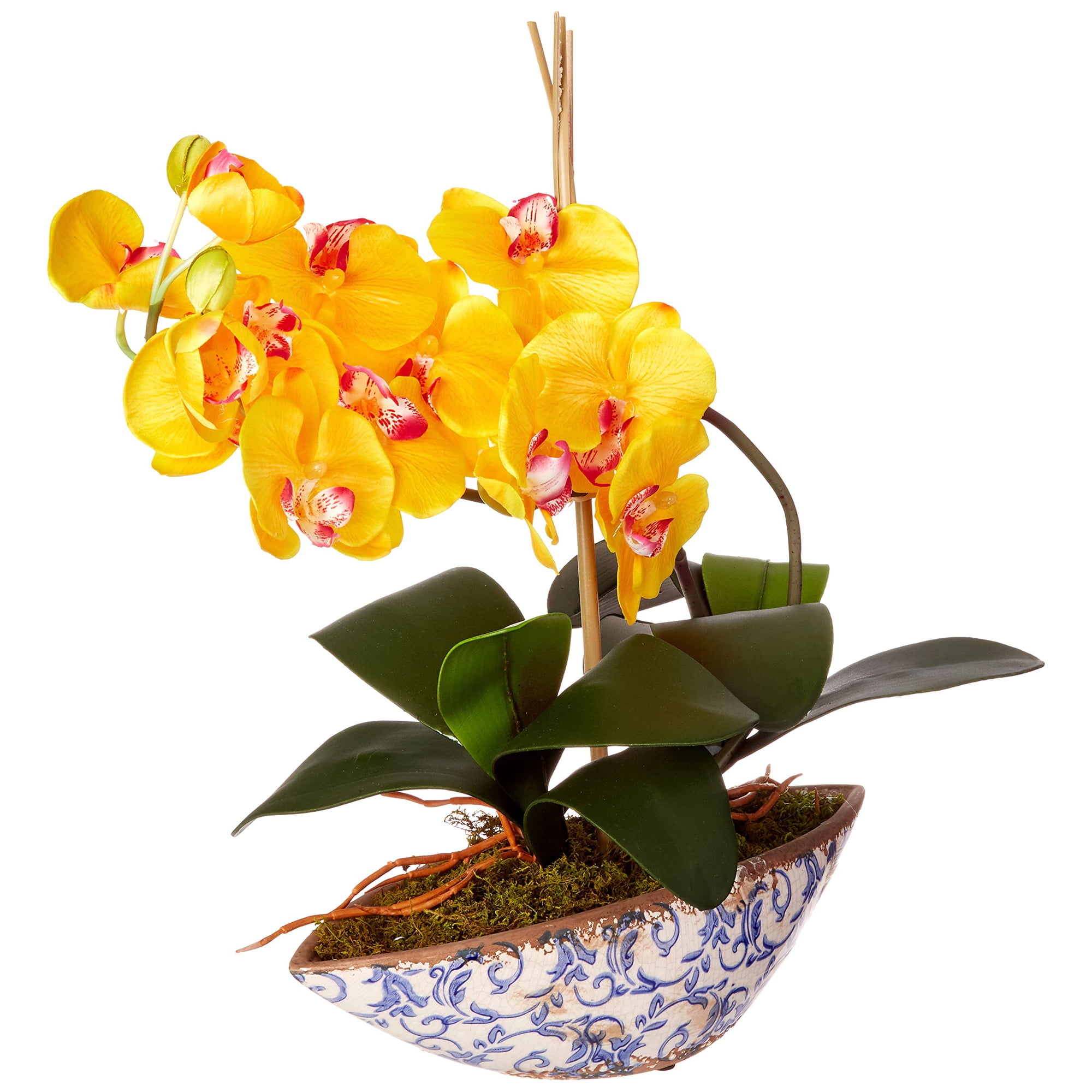 Nearly Natural - Arreglo Artificial: Orquídea Phalaenopsis Casi Natural