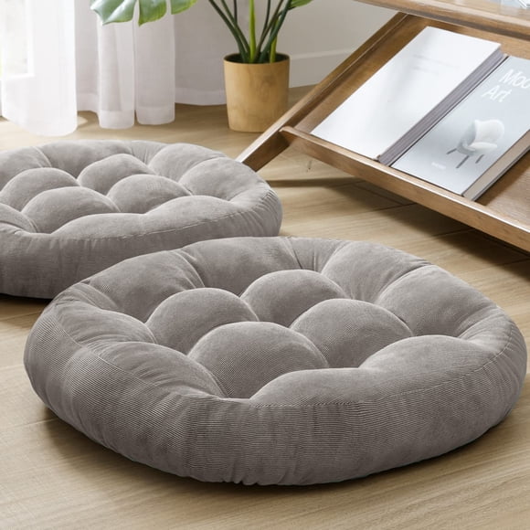Juego de almohadas de suelo Degrees of Comfort, espuma viscoelástica, 22 pulgadas, gris, x2