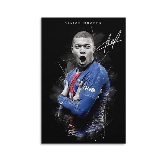 Póster fhzang de Kylian Mbappé en lienzo 40 x 60 cm