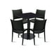 thumbnail image 1 of Mesa restaurant 70x70 Tubo Metal cubierta MDF + 4 Sillas Restaurante - Negra, 1 of 8