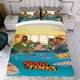 thumbnail image 4 of Buenos Tiempos Conjunto de sábanas temático, trío de piezas, cómodo y amigable con la piel, diseño único, regalo de decoración para el hogar para familiares, amigos y fans, 90 cm * 190 cm, 4 of 6