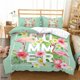 thumbnail image 2 of Flamingo Duvet Cover with Pillow Cover Bedding Set(No Filler) 3D Printed PinkWhiteGreen Bed Set for Kids and Adults All Size, 2 of 5