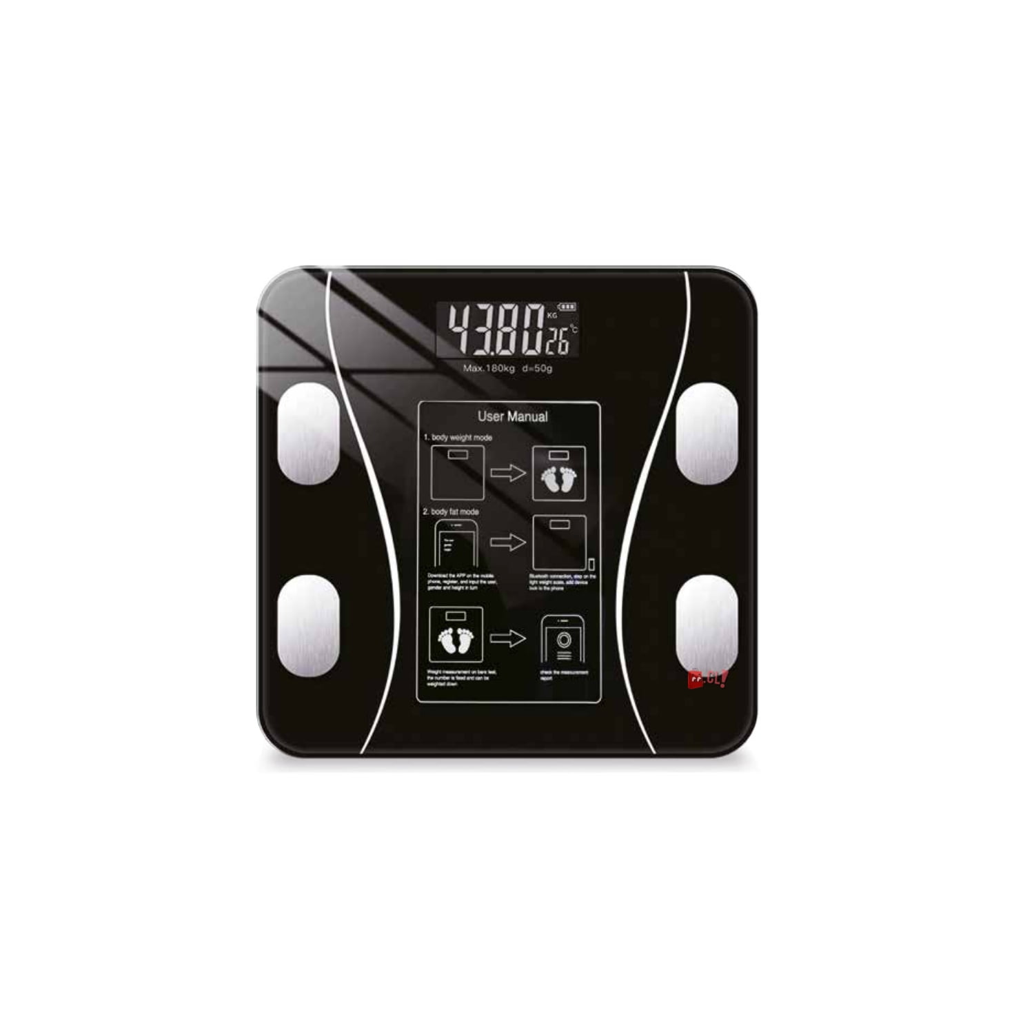 Tecnolab - Pesa Digital Bluetooth Smartphone Medición Imc 180kg - Ps