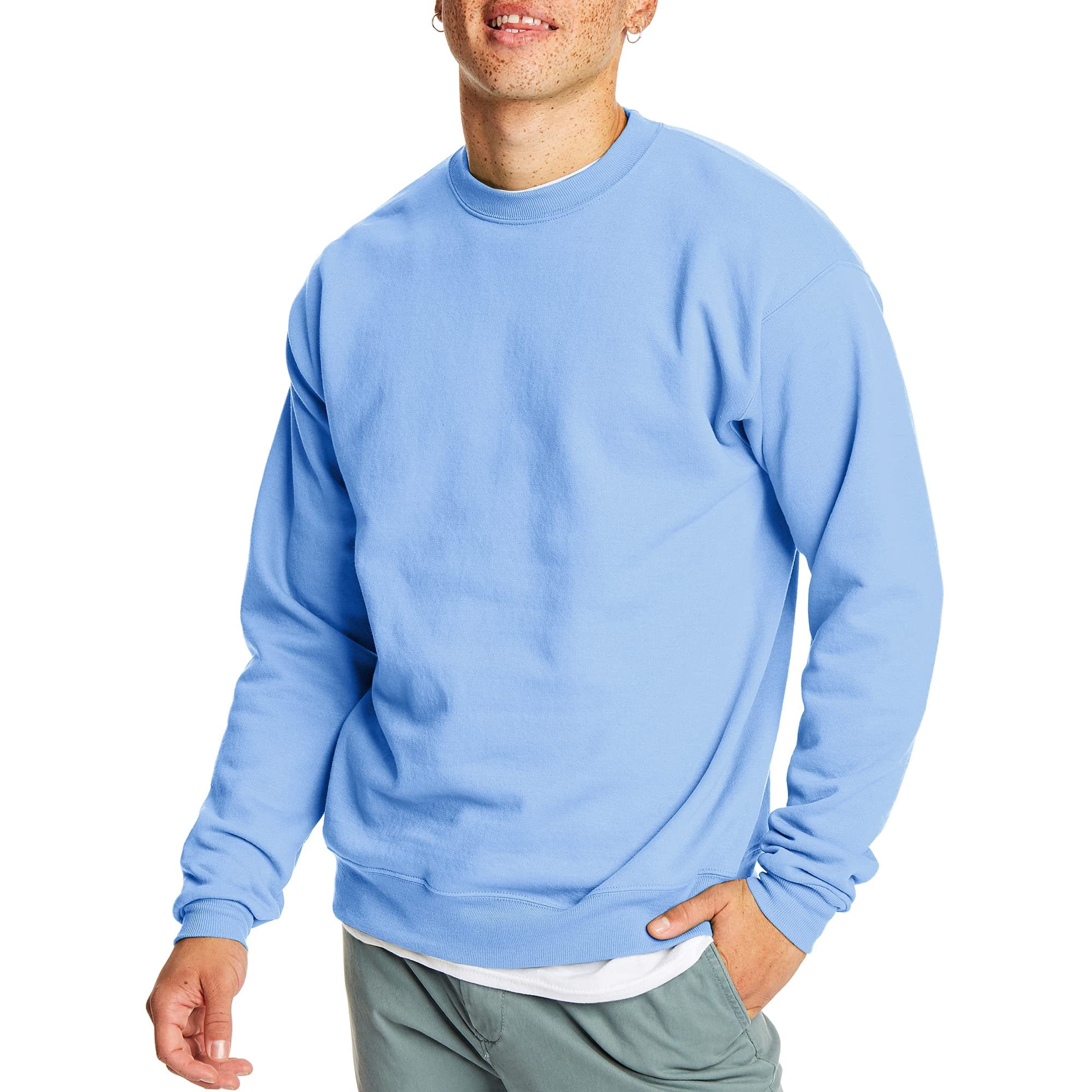 Sudadera Hanes Ecosmart Para Hombre Azul Claro Talla L