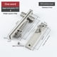 thumbnail image 2 of Bisagras de puerta ocultas para puertas de madera de 330 libras máximas, bisagras de pivote para estante de puerta oculta, puerta secreta, con hardware de captura de bola de puerta (plata), 2 of 3