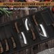 thumbnail image 5 of Juego de cuchillos de carnicero HOSHANHO forjados a mano con bolsa enrollable, 8 piezas, 5 of 8