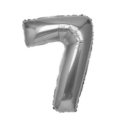 Globo Metalizado 40"" Plateado #7 Party Express